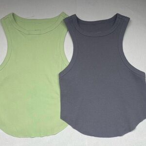 Wild Fable Green and Gray Tank Tops